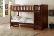 Rowe Dark Cherry Twin Over Twin Youth Bedroom Set front view