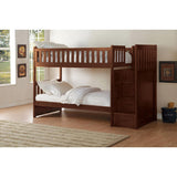 Rowe Twin Over Twin Step Bunk Bed rear angle