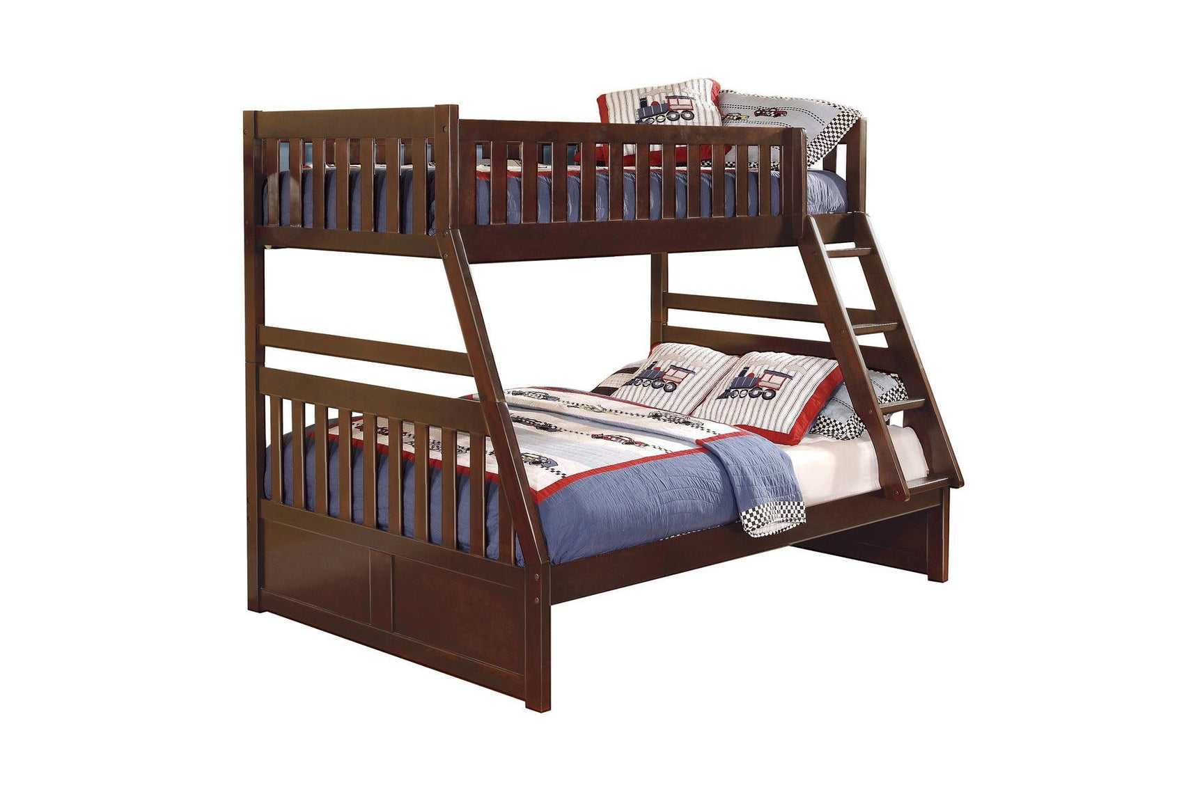 Rowe Dark Cherry Modern Contemporary Transitional Solid Wood With Trundle Youth Bedroom Set - Ella Furniture