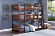 Rowe Dark Cherry Youth Triple Twin Bunkbed solid wood front view