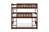 Rowe Dark Cherry Youth Triple Twin Bunkbed triple bunk stacked view