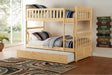 Bartly natural pine twin over twin bunk bed full view