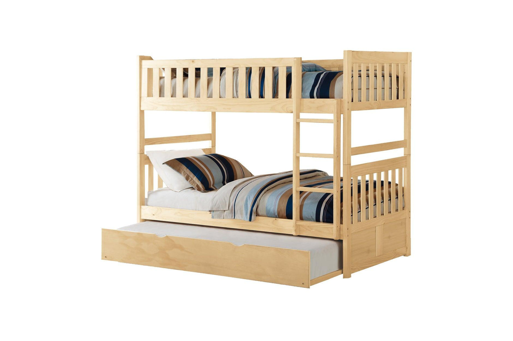 Bartly Natural Pine Youth Bunk Set full room view