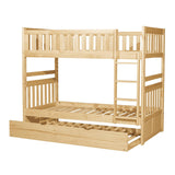 Bartly Natural Pine Transitional Pine Veneer, Engineered Wood Ladder Trundle Youthdaybed - Ella Furniture