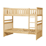 Bartly Natural Pine Twin Over Twin Bunk Bed side view