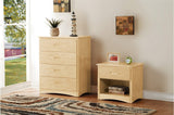 Bartly natural pine nightstand detail