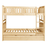 Bartly Natural Pine Pine Veneer, Wood And Engineered Wood Full/full Bunk Bed With Twin Trundle - Ella Furniture