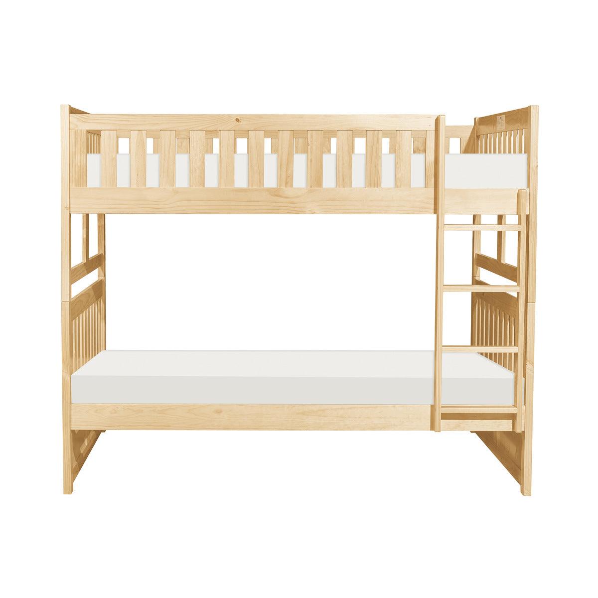 Bartly Natural Pine Transitional Pine Veneer, Wood And Engineered Wood Full Over Full Bunk Bed - Ella Furniture