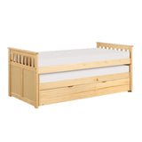 Bartly Natural Pine Pine Veneer, Wood And Engineered Wood Youth Twin Trundle Bedroom Set - Ella Furniture