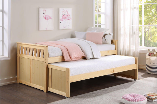 Bartly Natural Pine Twin Youth Storage Bedroom Set front view