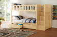 Bartly natural pine bunk bed full front angle