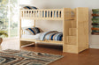 Bartly Natural Pine Youth Bunk Bedroom Set front angle