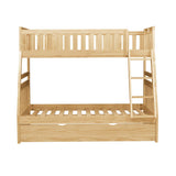 Bartly Natural Pine Veneer, Wood And Engineered Wood Twin/full Bunk Bed With Twin Trundle - Ella Furniture