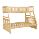 Bartly Natural Pine Transitional Pine Veneer, Wood And Engineered Wood Twin Over Full Bunk Bed - Ella Furniture