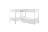 Galen White Four Twin Youth Bedroom Set dresser with mirror detail