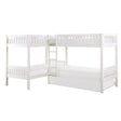 Galen White Modern Transitional Wood, Engineered Wood Ladder Trundle YouthDayBed - Ella Furniture