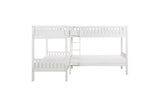 Galen White Four Twin Youth Bedroom Set close-up on bed frame
