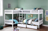 Galen White Four Twin Youth Bedroom Set detailed view of nightstand with charging station