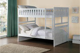 Galen White Twin Over Twin Youth Bedroom Set front view showing bunk beds and dresser