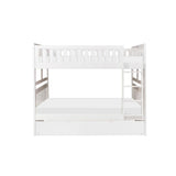 Galen White Full over Full Bunk Bed front view