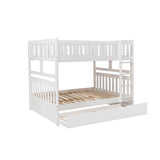Open trundle bed with drawers under Galen bunk bed