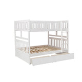 Storage boxes extended from under bottom bunk