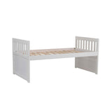 Galen White Modern Transitional Wood And Engineered Wood Twin/twin Trundle Bed - Ella Furniture