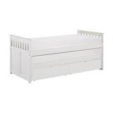 Galen White Modern Transitional Wood And Engineered Wood Twin/twin Bed With Storage Boxes - Ella Furniture