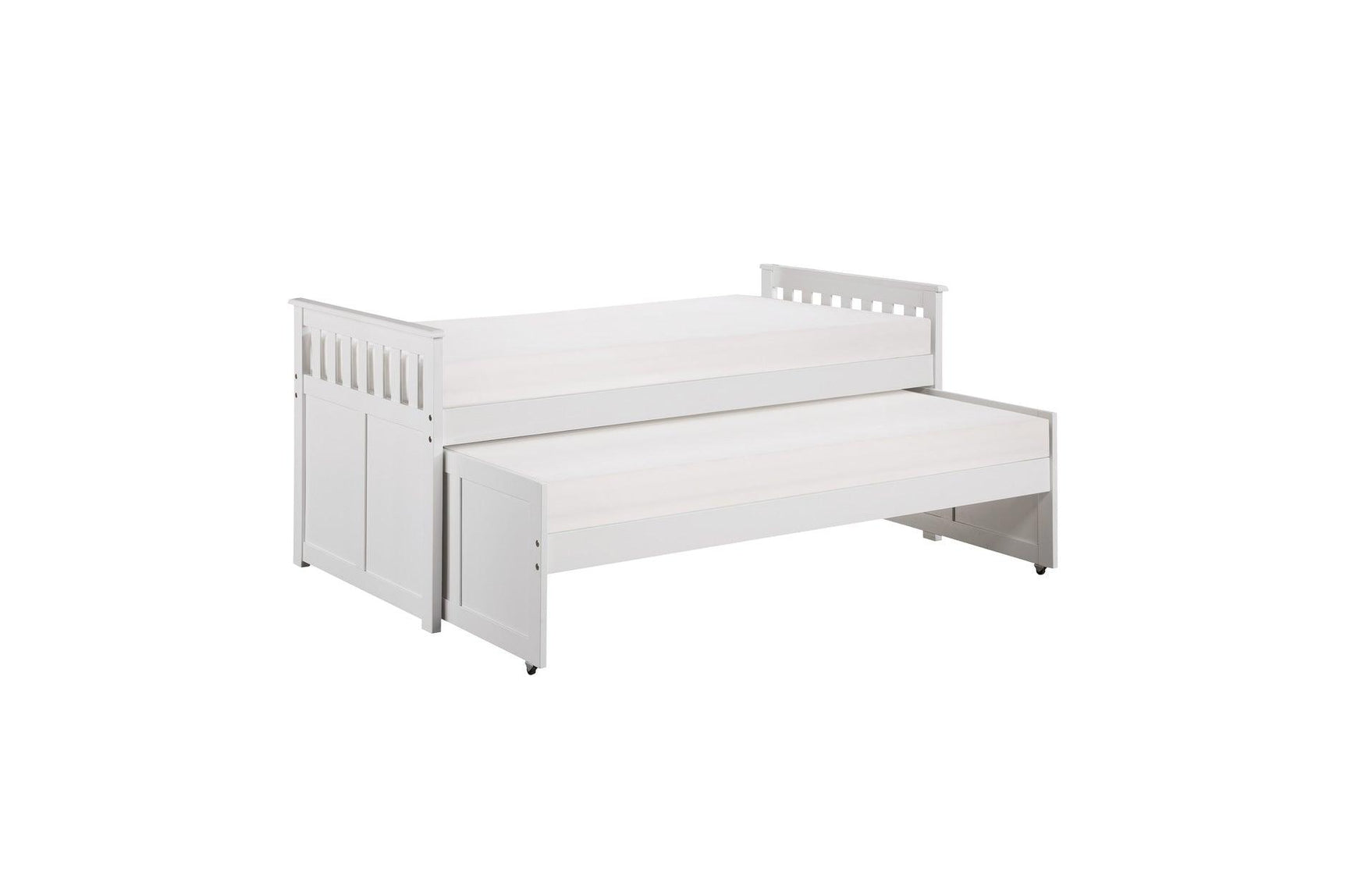 Galen White Youth Twin Over Twin With Optional Dual Under-bed Toyboxes Trundle Bedroom Set - Ella Furniture