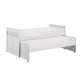 Galen White Transitional Wood And Engineered Wood Youth Twin Over Twin Daybed - Ella Furniture