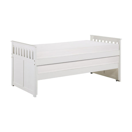 Galen White Twin Over Twin Daybed Side View
