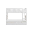 Galen White Modern Transitional Wood And Engineered Wood Twin/twin Bunk Bed With Storage Boxes - Ella Furniture