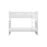 Galen White Modern Transitional Wood And Engineered Wood Twin/twin Bunk Bed - Ella Furniture