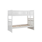 Galen White Modern Transitional Wood And Engineered Wood Twin/twin Bunk Bed - Ella Furniture