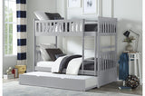 Orion Gray Youth Twin Over Twin Bedroom Set side view showing bunk bed design