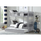 Orion close-up of bunk bed frame and trundle under bed