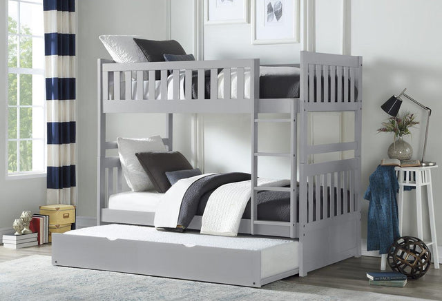 Orion close-up of bunk bed frame and trundle under bed