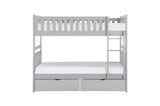 Orion Gray Youth Twin Over Twin Bedroom Set top bunk bed horizontal view
