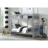 Galen Gray Modern Transitional Wood And Engineered Wood Twin/twin Bunk Bed - Ella Furniture