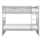 Galen Gray Modern Transitional Wood And Engineered Wood Twin/twin Bunk Bed - Ella Furniture