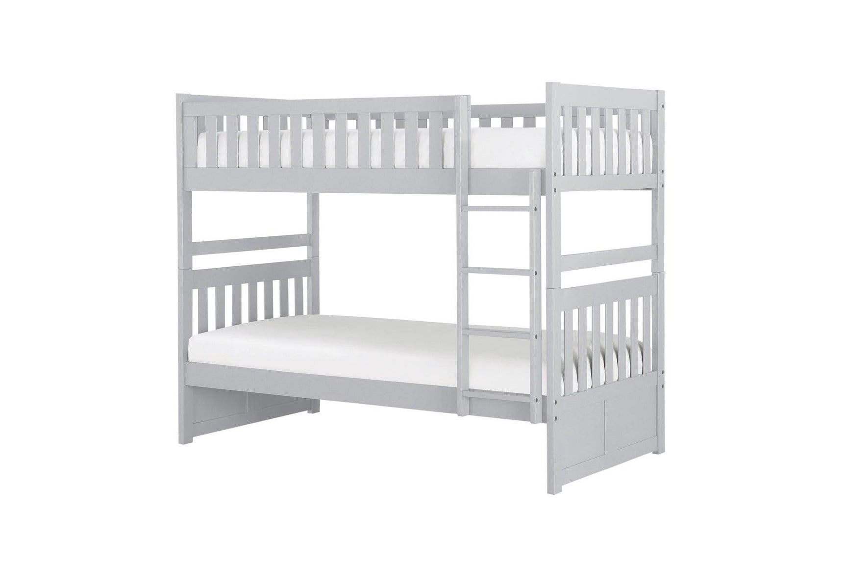 Orion Gray Youth Twin Over Twin Bedroom Set close-up of bunk bed frame