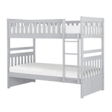 Galen Gray Modern Transitional Wood And Engineered Wood Twin/twin Bunk Bed - Ella Furniture