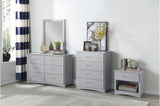 Orion Gray Youth Twin Over Twin Bedroom Set chest of drawers in gray finish