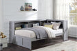 Orion Gray Youth Twin Bed with Vertical Panel Headboard and Footboard - Front View
