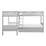 Orion Gray corner bunk bed front view