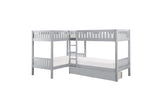 Orion Gray modern four corner twin bed youth bedroom set overall perspective