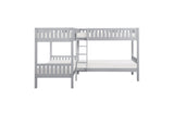 Orion Gray modern four corner twin bed youth bedroom set chest included