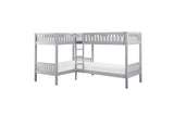 Orion Gray modern four corner twin bed youth bedroom set drawer detail
