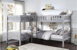 Orion Gray modern four corner twin bed youth bedroom set front view