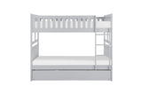 Orion bunk bed with metal frame in gray finish